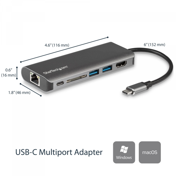adaptador hub multipuerto startech