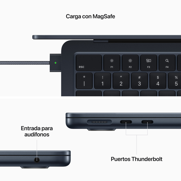 Apple MacBook Air (2022 / Apple Silicon M2 (10-core GPU) / 8 GB / 512 GB SSD / Midnight) - Imagen 4